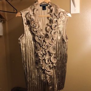 Gold blouse by Ashley Stewart